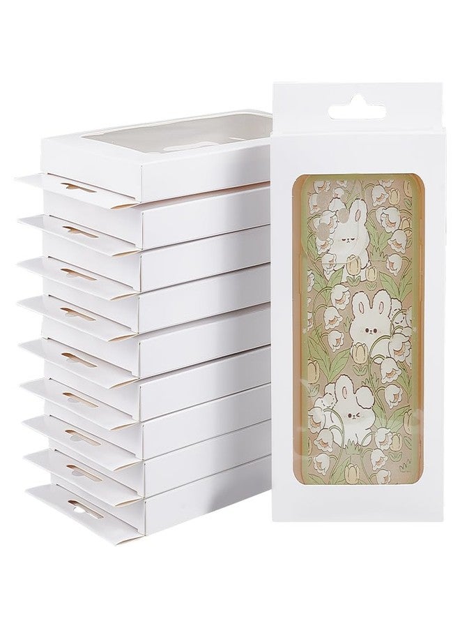 NBEADS 24 Pcs White Kraft Gift Box, 4.1×0.6×7.8 Inch Cookie Packaging Boxes with PVC Visible Window Kraft Treat Boxes Fold Paper Boxes for Party Favor Treats Bakery and Jewelry Packaging - Image 1